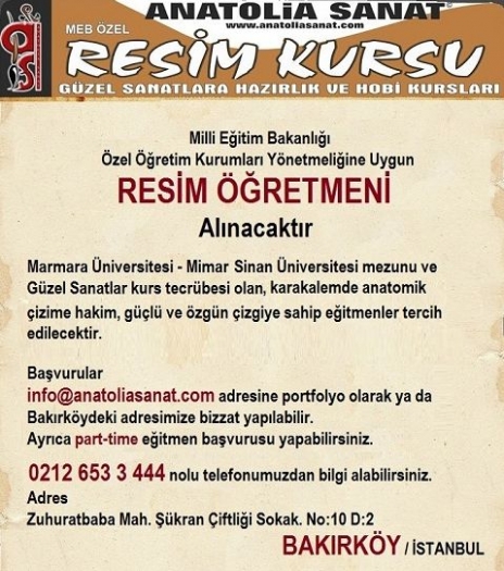 SITEBASLIK Resim Öğretmeni Alınacaktır